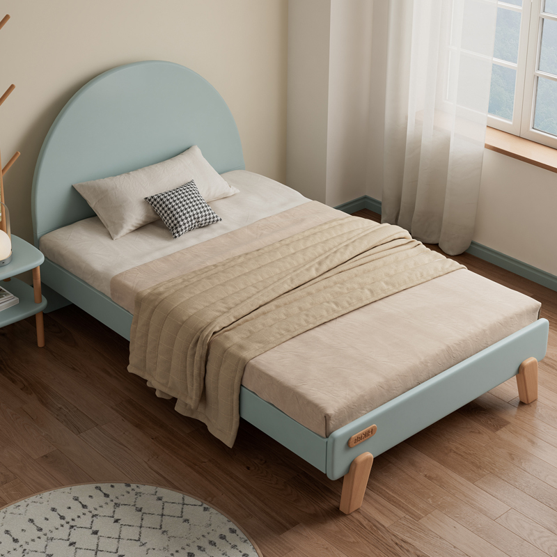 法依兰雪糕床简约现代实木儿童床男孩女孩小户型卧室拼接加宽单人公主