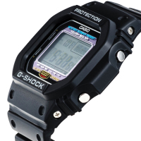 卡西欧(CASIO)男士G-SHOCK手表 日韩品牌通用黑色经典系列 防震防水太阳能运动手表石英表男 G-5600E-1