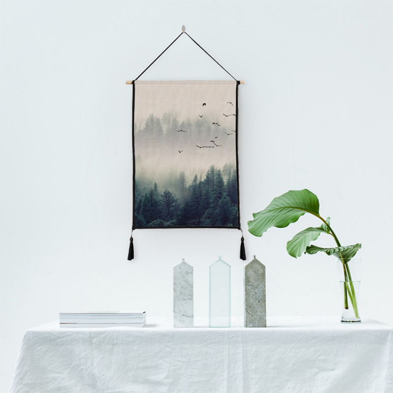 美帮汇北欧自然风景系列挂画挂毯壁挂 客厅走廊房间装饰挂画高清大图