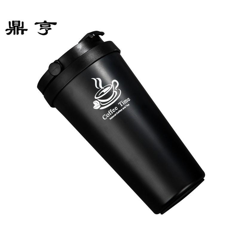 鼎亨创意ins不锈钢保温咖啡杯男女带盖带勺挂耳办公室家用牛奶杯