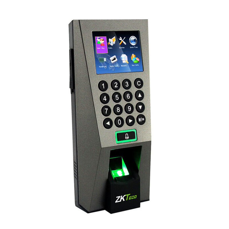 中控zktecof18彩屏指纹门禁机指纹考勤门禁一体机单位件