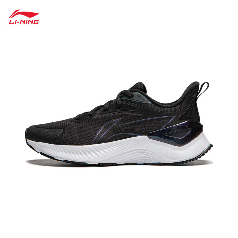 李宁(LI-NING) 跑步鞋女款 ARHU024-1 黑色/银色 美码4.5-9(参考码数对照表并备注)