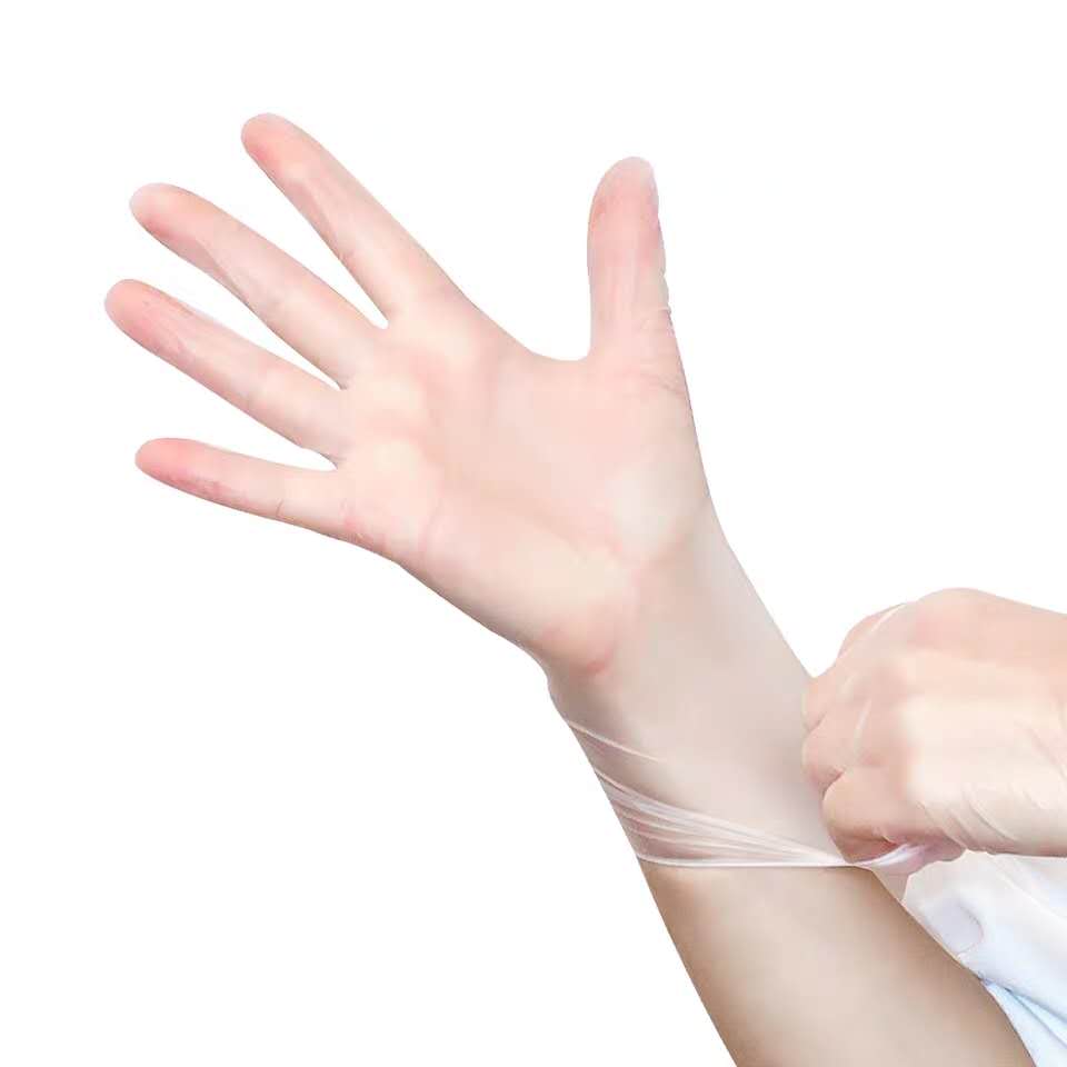 企业定制 英科一次性pvc手套检查医生专用塑料透明胶防护医疗食品100只L号高清大图