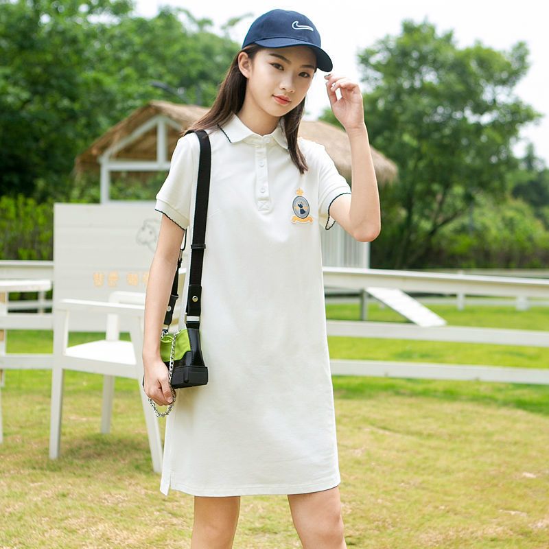 女童连衣裙夏儿童学院风polo裙子大童运动女孩公主裙12岁夏装枫林海阁