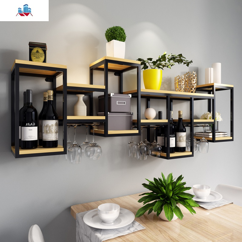 创意铁艺红酒杯架倒挂壁挂式酒柜酒架墙上置物架悬挂吧台壁挂家用泰