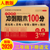 2020新版 冲刺期末100分三年级语文下册同步练习题试卷 部编人教版RJ 三年级语文练习与测试 小学三年级下册教辅资料