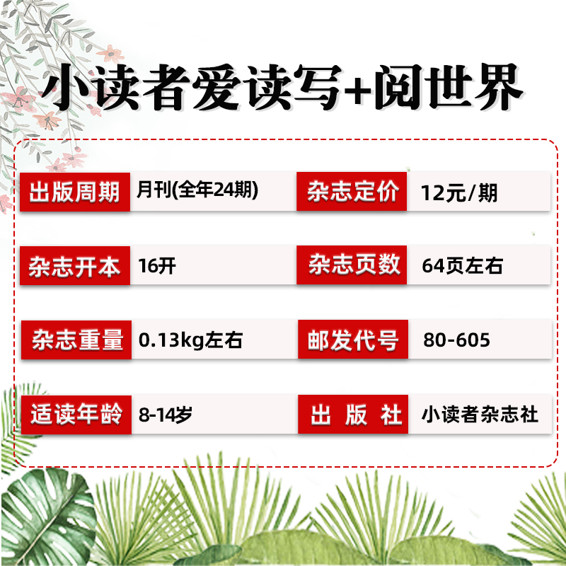 [共2本]2023年3月:阅世界+爱读写 [正版]全年订阅送地球仪+书5本+笔记本小读者杂志爱读写+阅世界2023/20