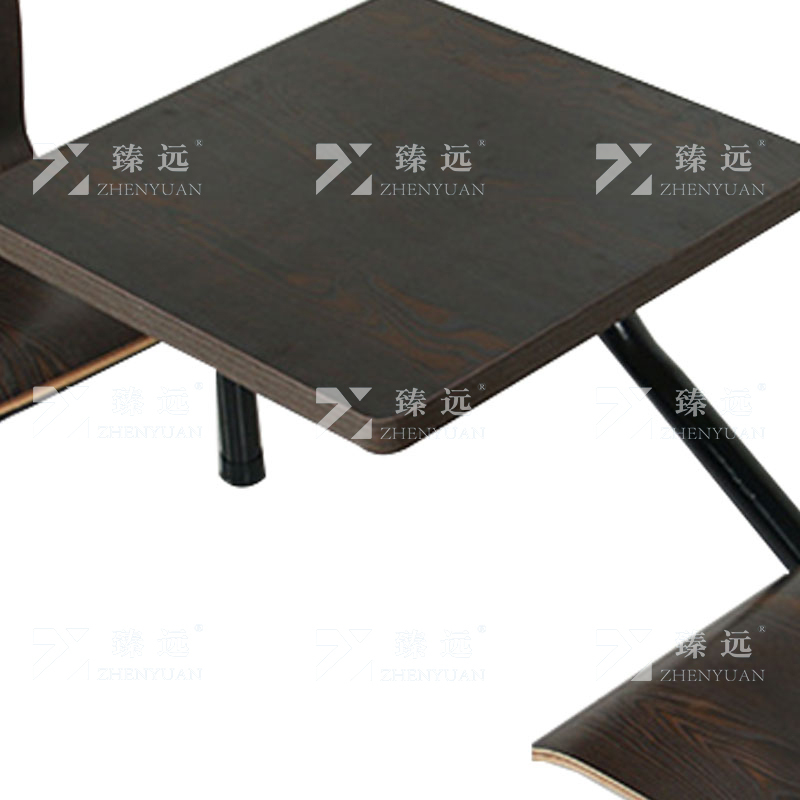 臻远 ZY4040826 连体餐桌椅组合食堂员工餐厅二人位连体餐桌