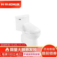 科勒马桶 超漩式 艾黛儿 五级旋风绿能连体座便器 坐便器K-5171T/4983T-C-0 马桶搭配智能盖板4737