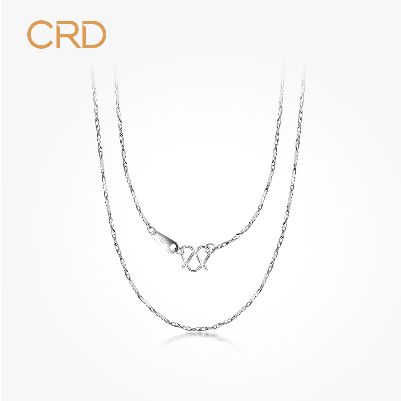 crd克徕帝铂金项链女士白金项链女pt950素链元宝链可搭吊坠正品视频