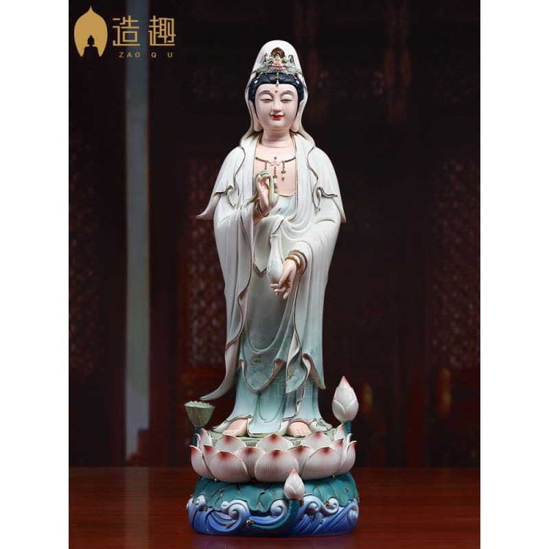 觀音擺件 观世音菩萨（觀音）陶瓷13/16/18寸Guan Yin Ma Guan Yin Ceramic