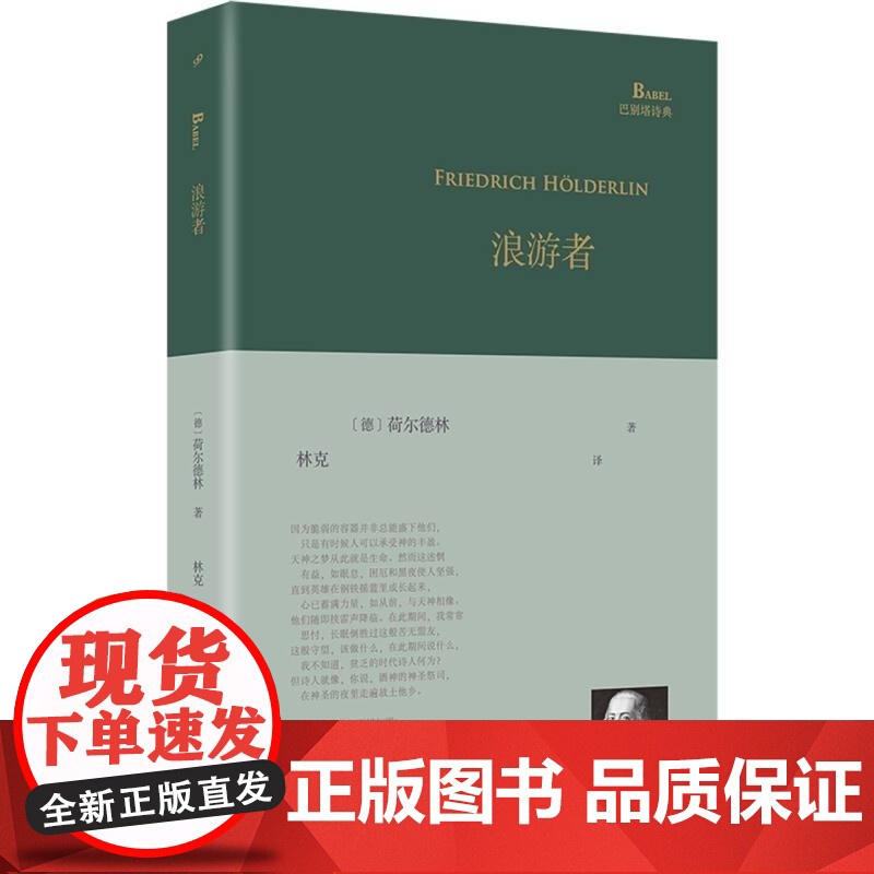 浪游者(巴别塔诗典系列-精装本-人文社版) (德)荷尔德林 人民文学出版社高清大图
