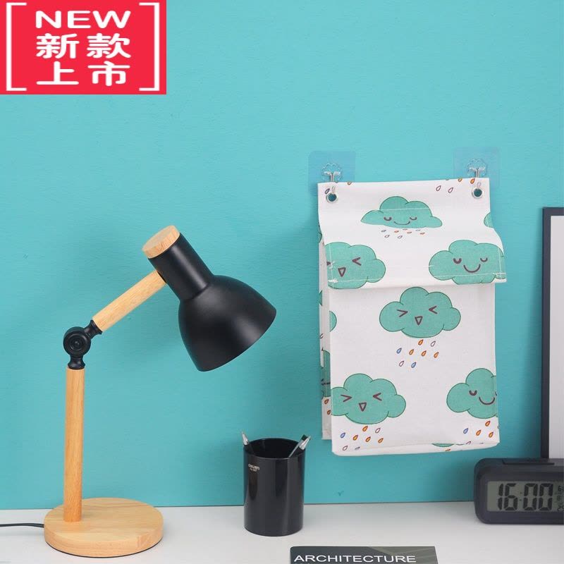 可莉允门后卡通收纳袋挂袋浴室挂墙布艺壁挂式置物袋宿舍床边杂物收纳包图片