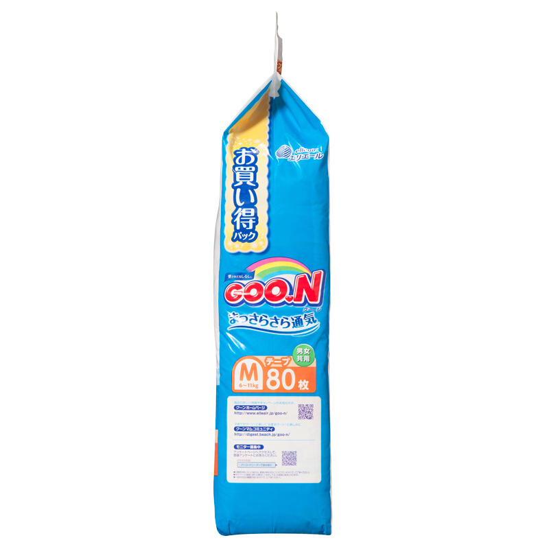 大王 GOO.N 中号婴儿纸尿裤M号 M80片 (6-11kg )