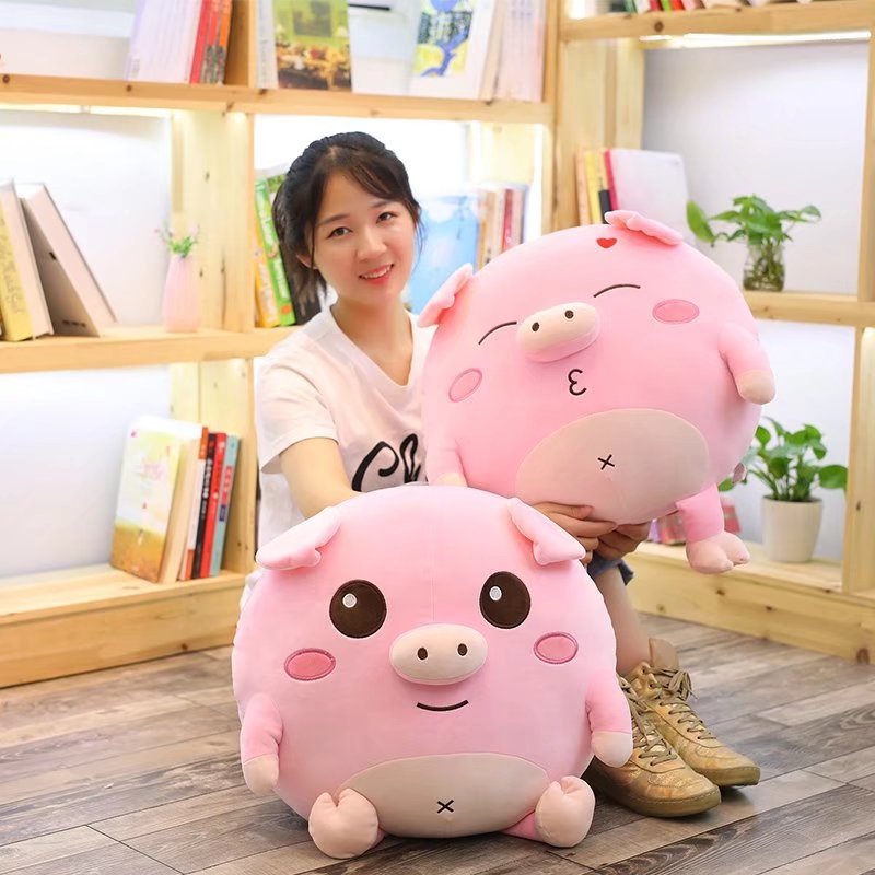 韩国超萌小猪猪公仔娃娃可爱懒人毛绒玩具女生抱着睡觉的抱枕女孩