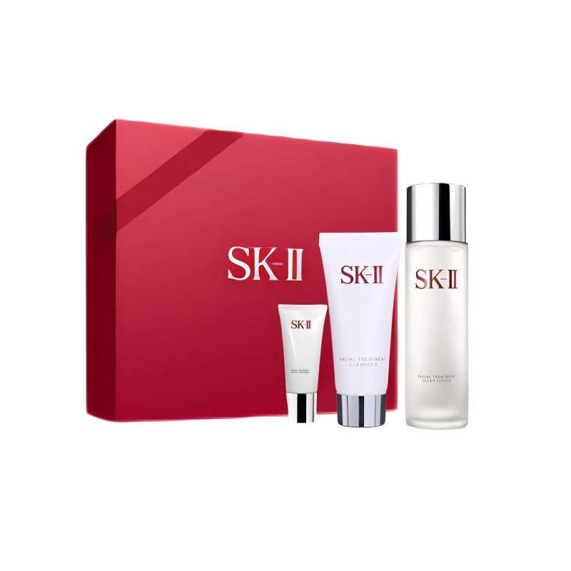 SK-II洁面护肤礼盒02 SK-II舒透护肤洁面霜120gSK-II嫩肤清莹露160mlSK-II温和护肤洁面霜20g