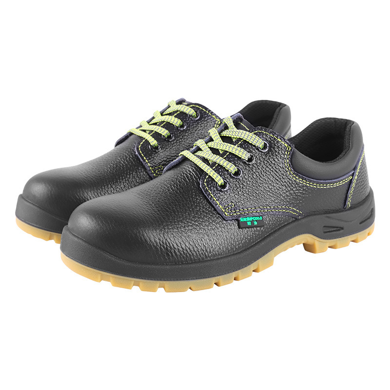 盾王9359牛筋底安全鞋耐磨工地工作鞋钢头防砸劳保鞋头层牛皮防护鞋