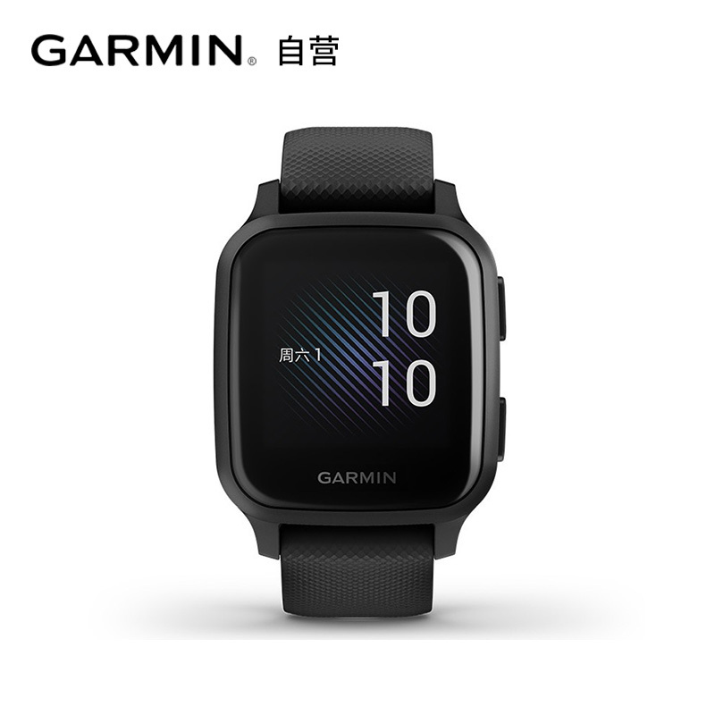 Garmin 佳明venu sq运动潮流智能手表触控健身热量脉搏血氧饱和度检测跑步心率腕表 音乐版 暗夜黑