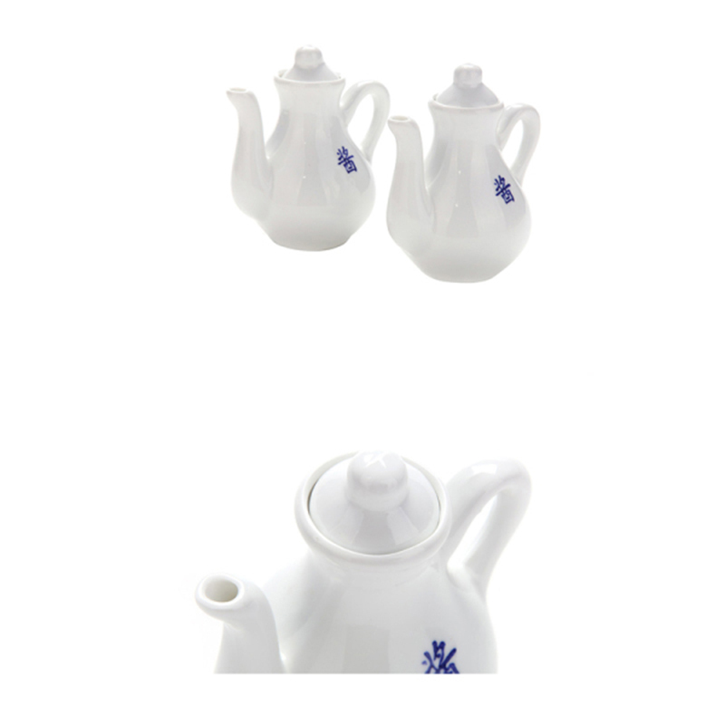 建达 陶瓷白色酱油壶带盖 高10.5*宽6cm(单位:个)