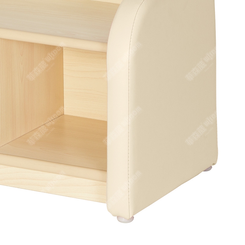 华森葳 淘乐幼儿3格柜-米色高清大图