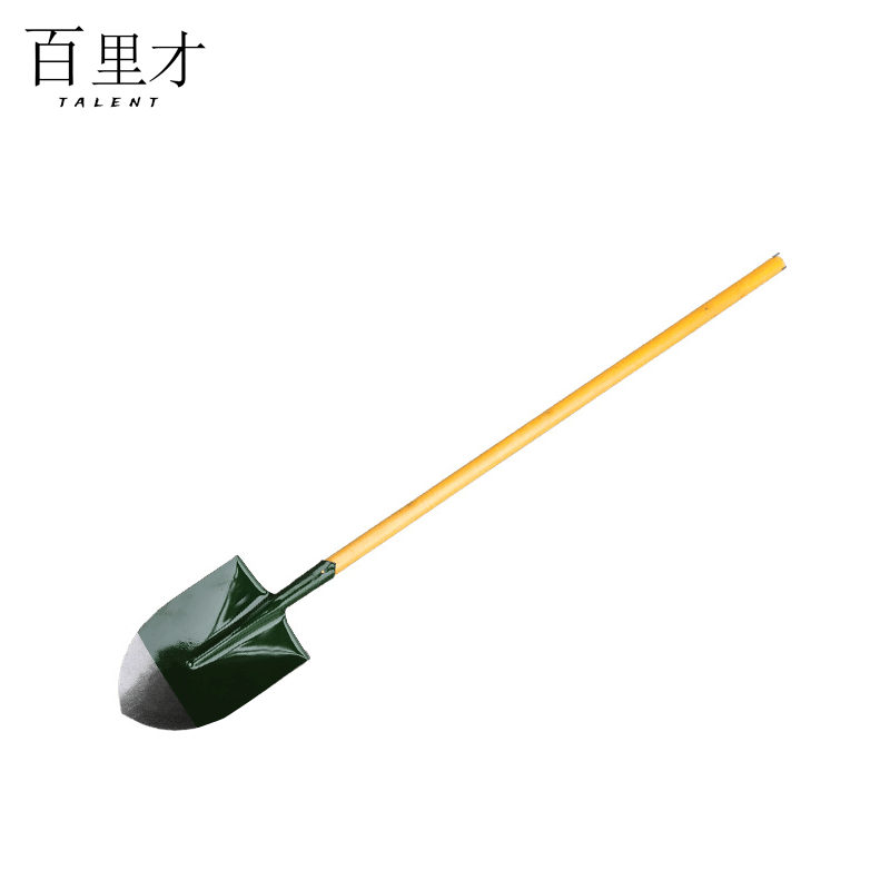 百里才 铁锨 农用铁铲铁楸1.2米木把图片