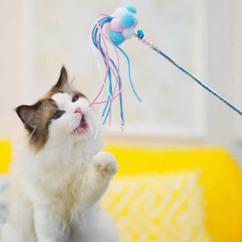 网红逗猫棒套装仙女逗猫棒长杆神器猫咪宠物用品猫咪玩具羽毛自嗨