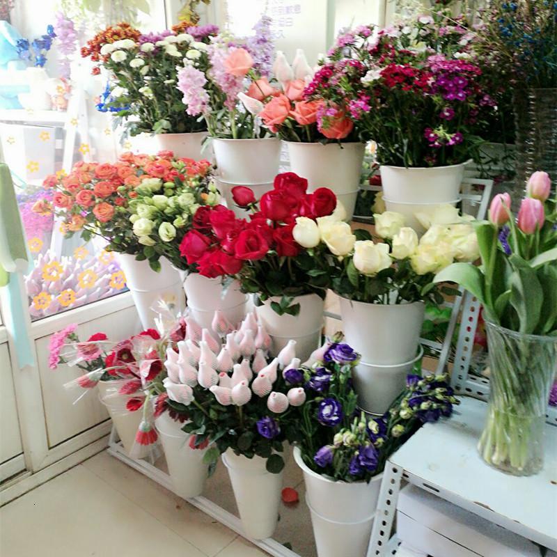 大号花店多层花架 花店货架 铁艺花架 鲜花货架 花店花桶 展示架定制
