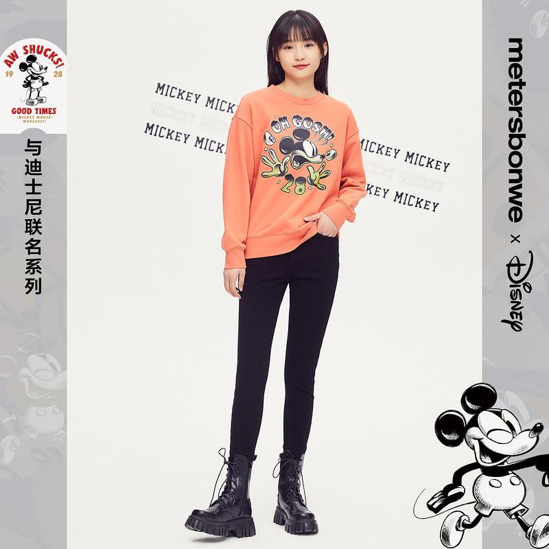 美特斯邦威米奇联名卫衣女2022新款是时尚圆领女士套头衫727664_674高清大图