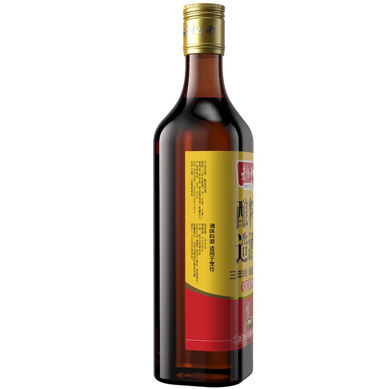 老恒和 三年陈酿造料酒500ml 瓶装 黄酒调味品调味料 去腥提味解膻海鲜牛羊肉炒菜烹饪家用 饭店用