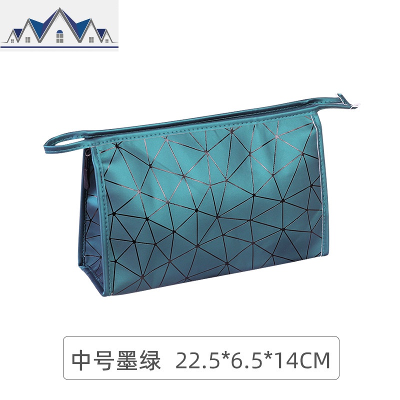 网红化妆包女大容量便携箱品小号旅行盒随身洗漱收纳袋ins风超火_28_975 中号-墨绿