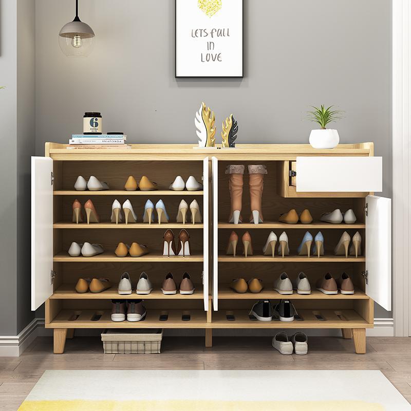 森美人北欧鞋柜家用口大容量简约现代多功能厅玄关柜客厅储物收纳柜高清大图