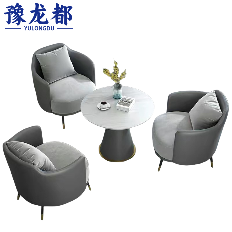 豫龙都休闲桌一桌三椅套