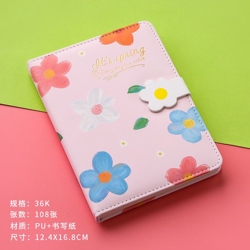 可爱手帐本网红手账本子笔记本学生ins风少女心卡通磁扣本日记本视频