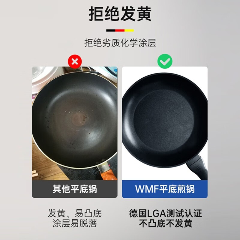 WMF不粘煎锅平底锅炒菜锅煎蛋锅牛排锅电磁炉燃气灶通用家用 DEVIL系列不粘煎锅 20cm(无盖)高清大图