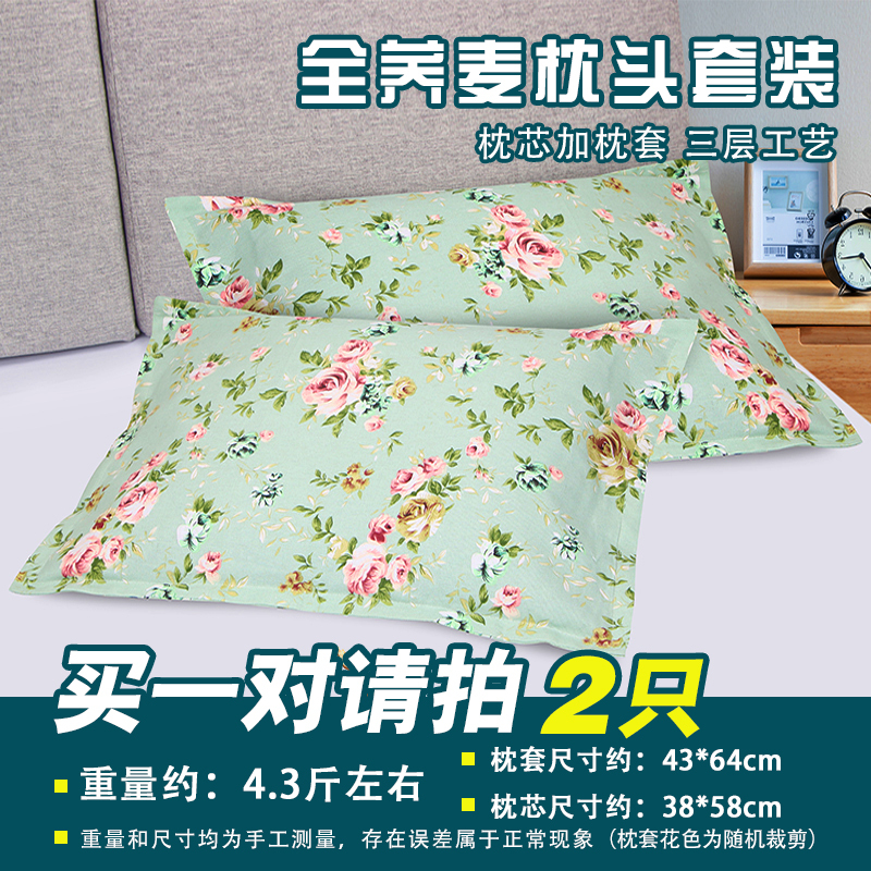 荞麦枕头单人双人家用大人荞麦皮枕芯乔麦壳枕头芯颈椎整头护颈枕