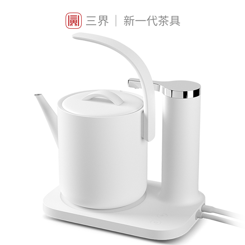 [苏宁自营]三界茶具 D2自动上水电热水壶电茶壶电子茶炉 烧水壶泡茶专用 抽水烧水2合1煮茶器