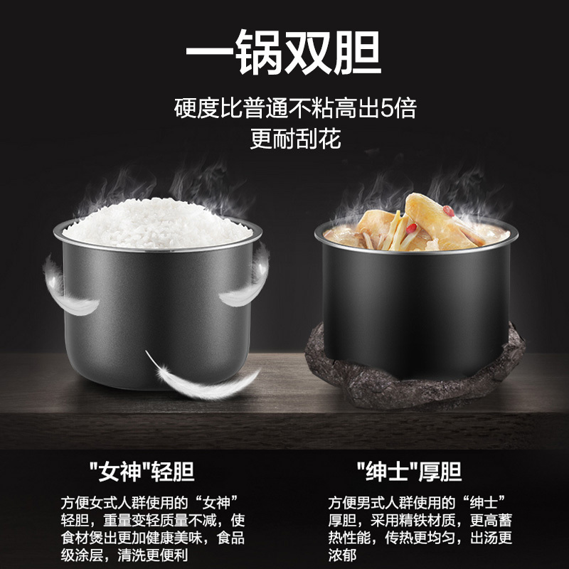 苏泊尔(SUPOR)电压力锅电高压锅饭煲饭锅全自动智能5L升大容量家用一锅双胆SY-50YC8156高清大图