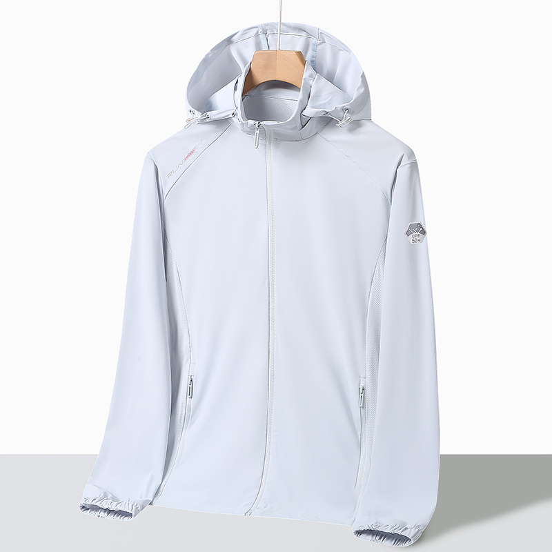 渔人船长夏季情侣款防晒衣男女轻薄透气弹力冰丝防紫外线休闲运动户外风衣外套 女以太兰 M