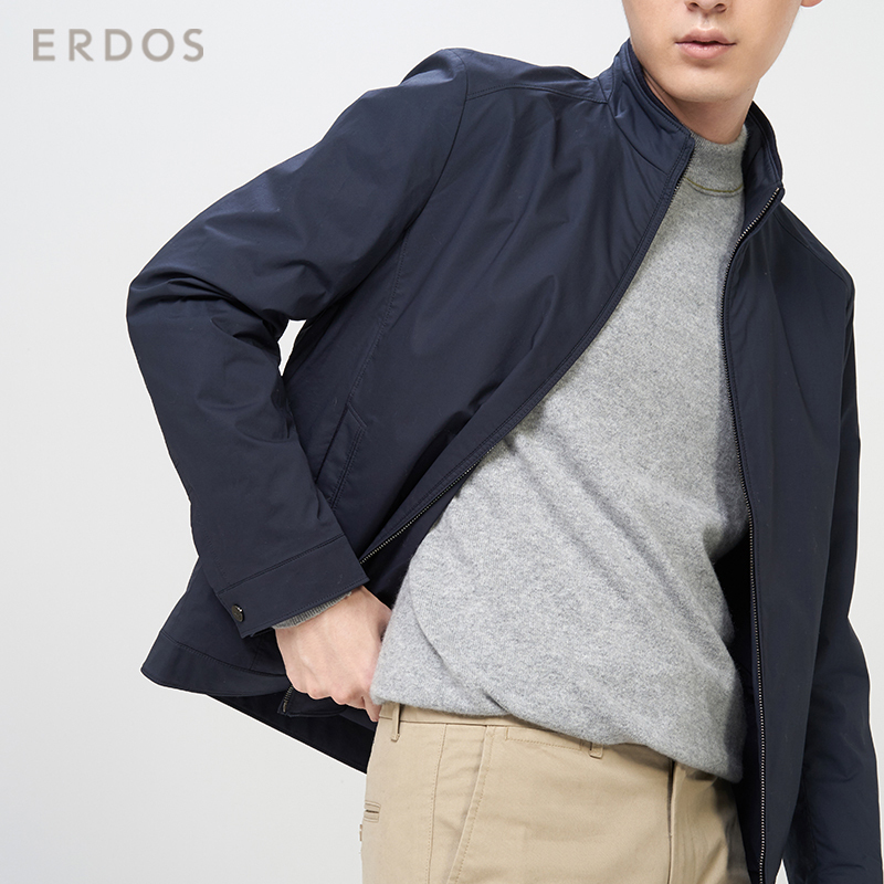 鄂尔多斯ERDOS 轻薄休闲男装外套春秋男式夹克