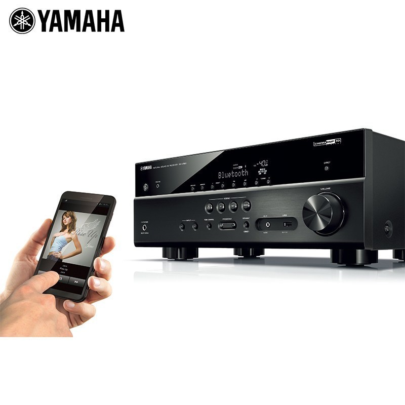 Yamaha/雅马哈 RX-V581家庭影院7.2声道AV功放全景声DTSX蓝牙功放 金色