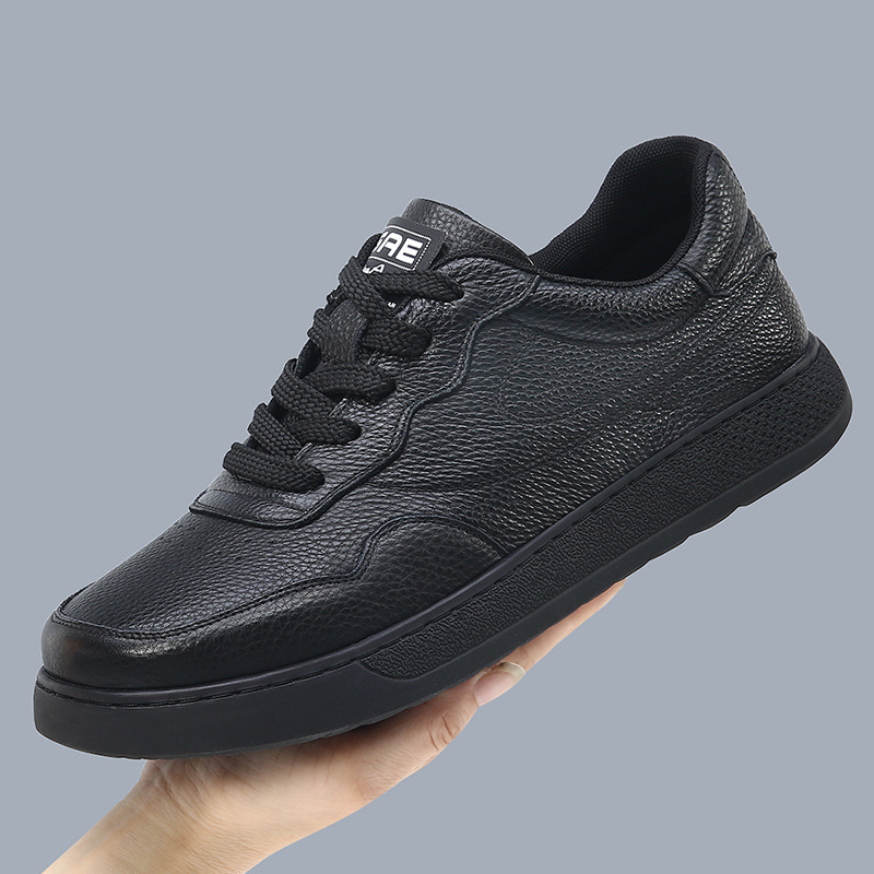 头层牛皮男鞋潮牌高级感休闲鞋新款男士厚底皮鞋男真皮板鞋男