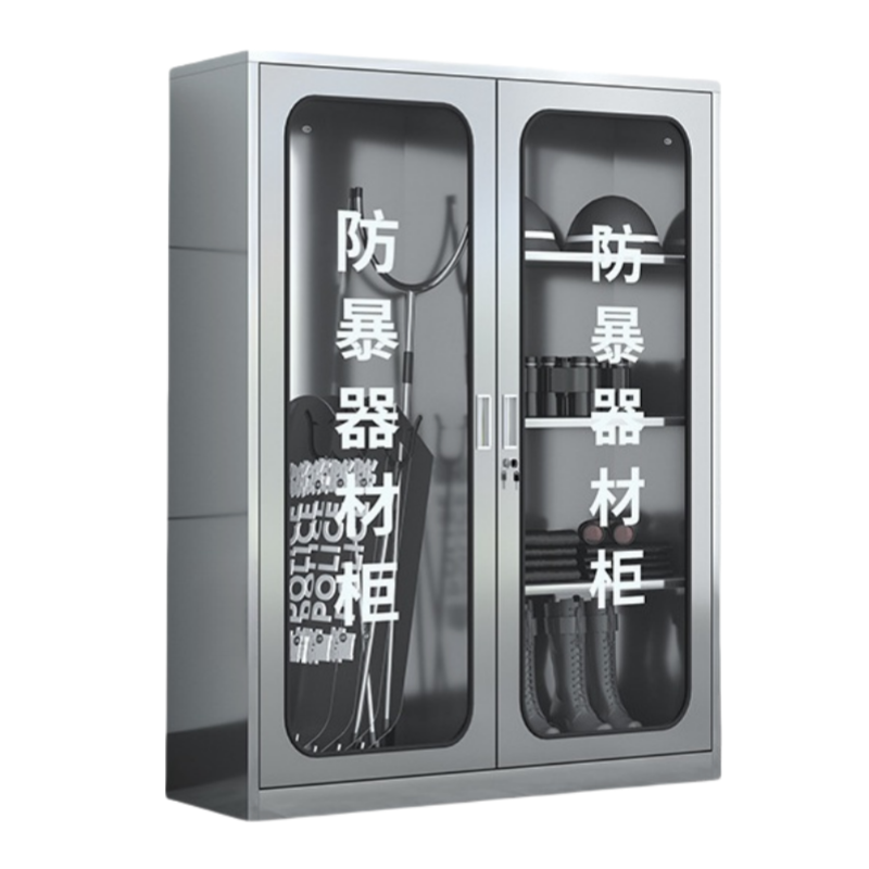 蕃蒂不锈钢防暴器材柜160*120*40cm台高清大图