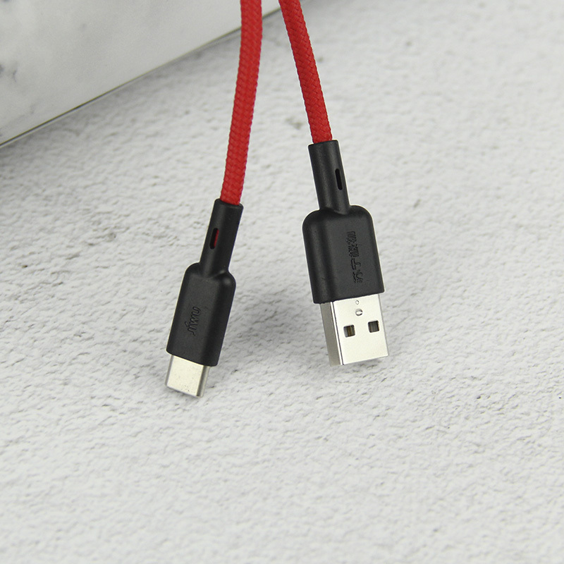 苏宁极物 Android智能Type-C快充编织线数据线1.2m 黑色