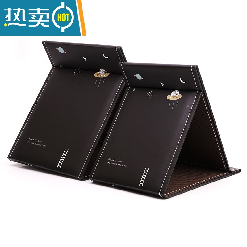 敬平镜子台式折叠化妆镜 梳妆镜 便携可爱单面镜宿舍镜 公主镜 大号 粉裙 买大号厚便携式用镜高清大图