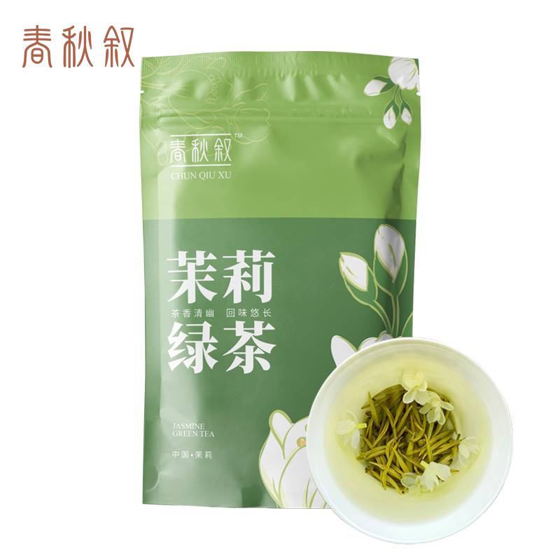 春秋叙 茉莉绿茶(特级)茉莉花茶 80g/袋高清大图