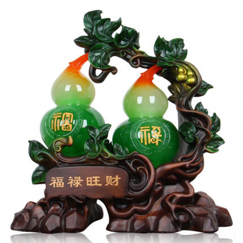 美帮汇葫芦摆件大号办公装饰品树脂工艺品乔迁家居客厅酒架摆设高清大图