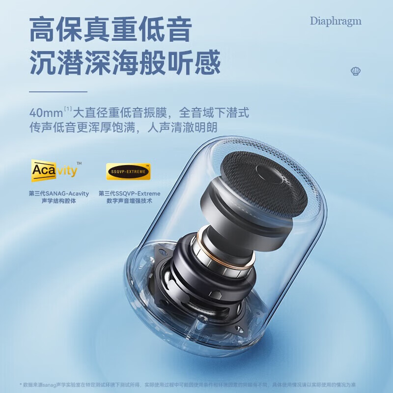 塞那X6s蓝牙音箱 白渐蓝高清大图