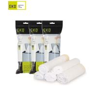 EKO(宜可)垃圾袋 点断式家用大号中号小号加厚抽绳塑料袋 一次性用品 25-35升12个/卷*5卷