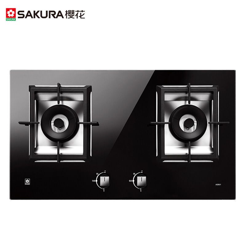 sakura樱花燃气灶煤气灶厨房天然气液化气台式嵌入式家用款钢化玻璃
