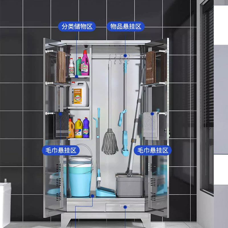 创鑫良品 不锈钢清洁柜 1800*900*400mm/个高清大图